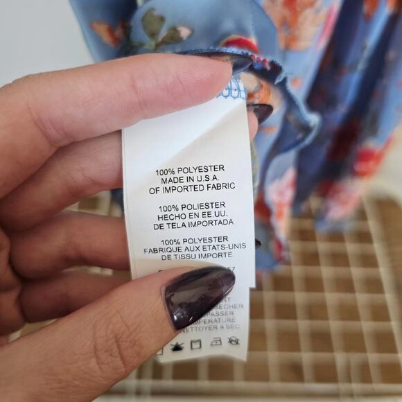 NWT BEBE Floral Satin Slip Dress - Picture 6 of 6